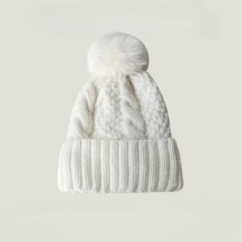 Cable Knit Pom-Pom Beanie