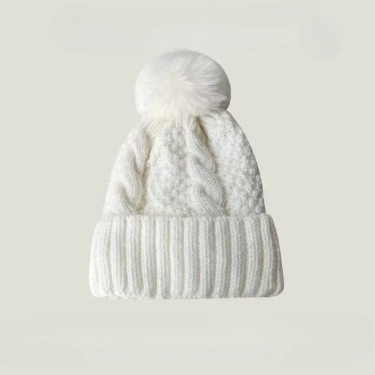 Cable Knit Pom-Pom Beanie