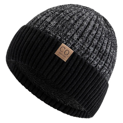 Thermal Knit Beanie with Fleece Lining