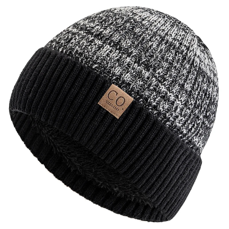 Thermal Knit Beanie with Fleece Lining