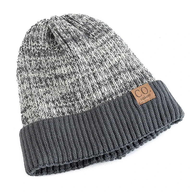 Thermal Knit Beanie with Fleece Lining