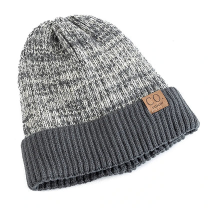Thermal Knit Beanie with Fleece Lining