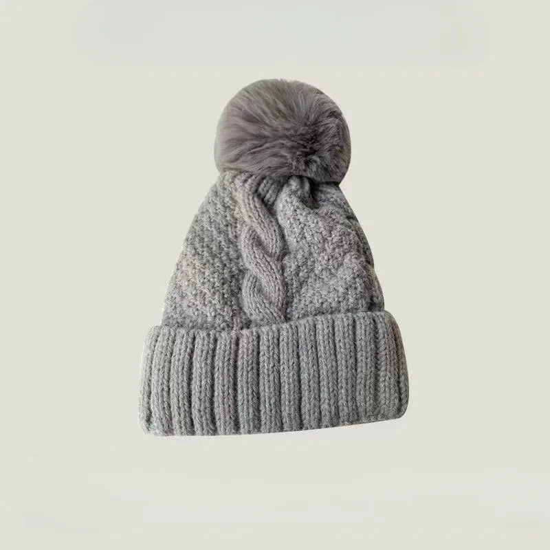 Cable Knit Pom-Pom Beanie