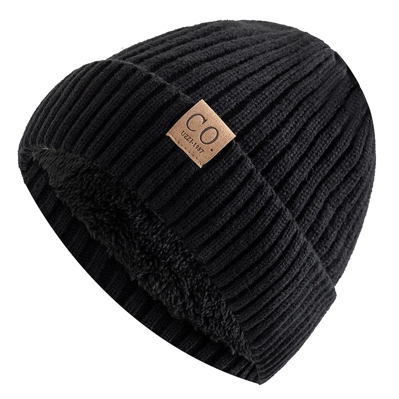 Thermal Knit Beanie with Fleece Lining
