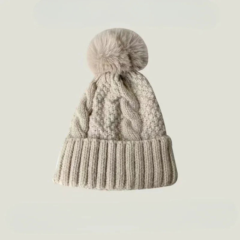 Cable Knit Pom-Pom Beanie