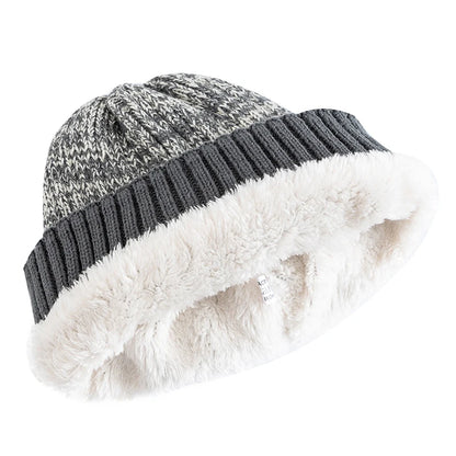 Thermal Knit Beanie with Fleece Lining
